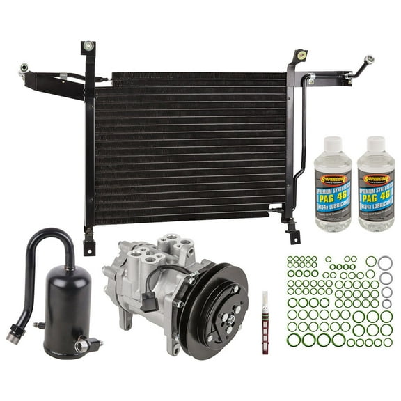 For Ford F-100 F-150 F-250 F-350 A/C Kit w/ AC Compressor Condenser & Drier - BuyAutoParts