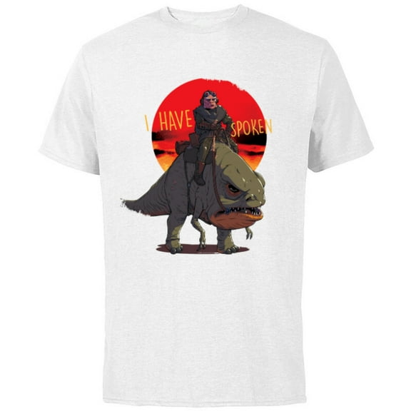 Star Wars The Mandalorian Kuiil Blurrg I Have Spoken - Short Sleeve Cotton T-Shirt for Adults - Customized-White