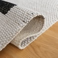 thumbnail image 5 of SAFAVIEH Natura Marina Striped Wool Area Rug, Ivory/Black, 6' x 6' Square, 5 of 8