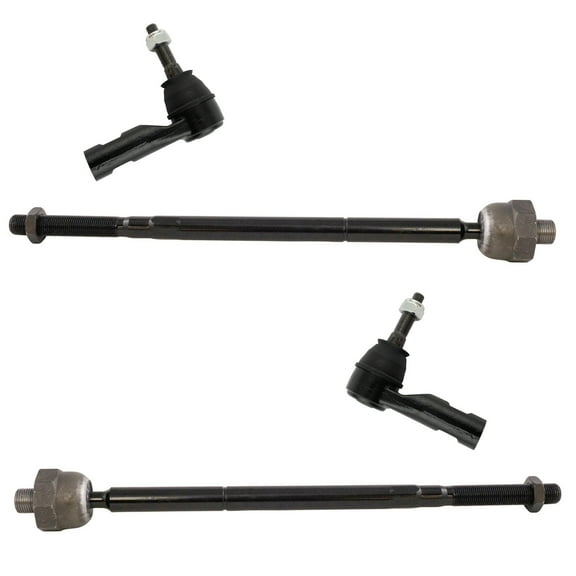 TRQ Front Steering Inner & Outer Tie Rod End Kit LH RH Sides for Ram 1500 Truck PSA66708