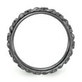 thumbnail image 2 of Stackable Expressions Sterling Silver Ruthenium Plated Flower Ring, 2 of 7