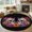 Black, variant on Bright Flowers Skull Round Area Rug 5ft, Vibrant Botanical Skeleton Black Washable Non-Slip Circle Rugs for Bedroom Living Room Kitchen, Soft Low Pile Carpet for Dining Room Playroom Nursery