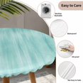 thumbnail image 6 of Turquoise Fitted Tablecloth with Elastic Edged, Round Table Cloth for Dining Table, Modern Abstract Art Ombre Striped Waterproof Oil Proof Table Cover for Indoor Outdoor 36"-44", 6 of 8