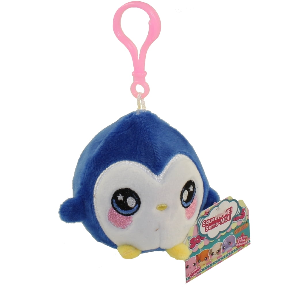 License 2 Play - Squeezamals Scented Plush - PEPPER the Penguin (Plastic Key Clip - 2.5 inch