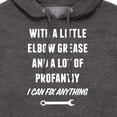 thumbnail image 3 of Instant Message - Elbow Grease And Profanity - Men's Pullover Hooded Fleece Sweatshirt, 3 of 6