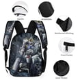 thumbnail image 3 of Mobile Suit Gundam 3 Pcs Backpack Set With Lunch Bag And Pencil Case Casual Bookbag Lunch Box Pencil Box, 3 of 8