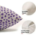 thumbnail image 3 of Purple Cream Pillow Covers 12x20 Set of 2 Boho Design Polka Dot Throw Pillows Modern Brush Strokes Print Decorative Outdoor Pillowcase Lumbar Cushion Cover Linen Pillow Case for Home Sofa Couch Bed, 3 of 6