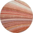 thumbnail image 2 of Addison Rugs Mayfield Washable Transitional Stripes Terracotta Round Rug, 8' x 8', 2 of 5
