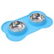 thumbnail image 1 of Juego de cuencos para perros, acero inoxidable, sin derrames, comida y agua a prueba de suciedad con alfombrilla de silicona antideslizante, 1 of 5
