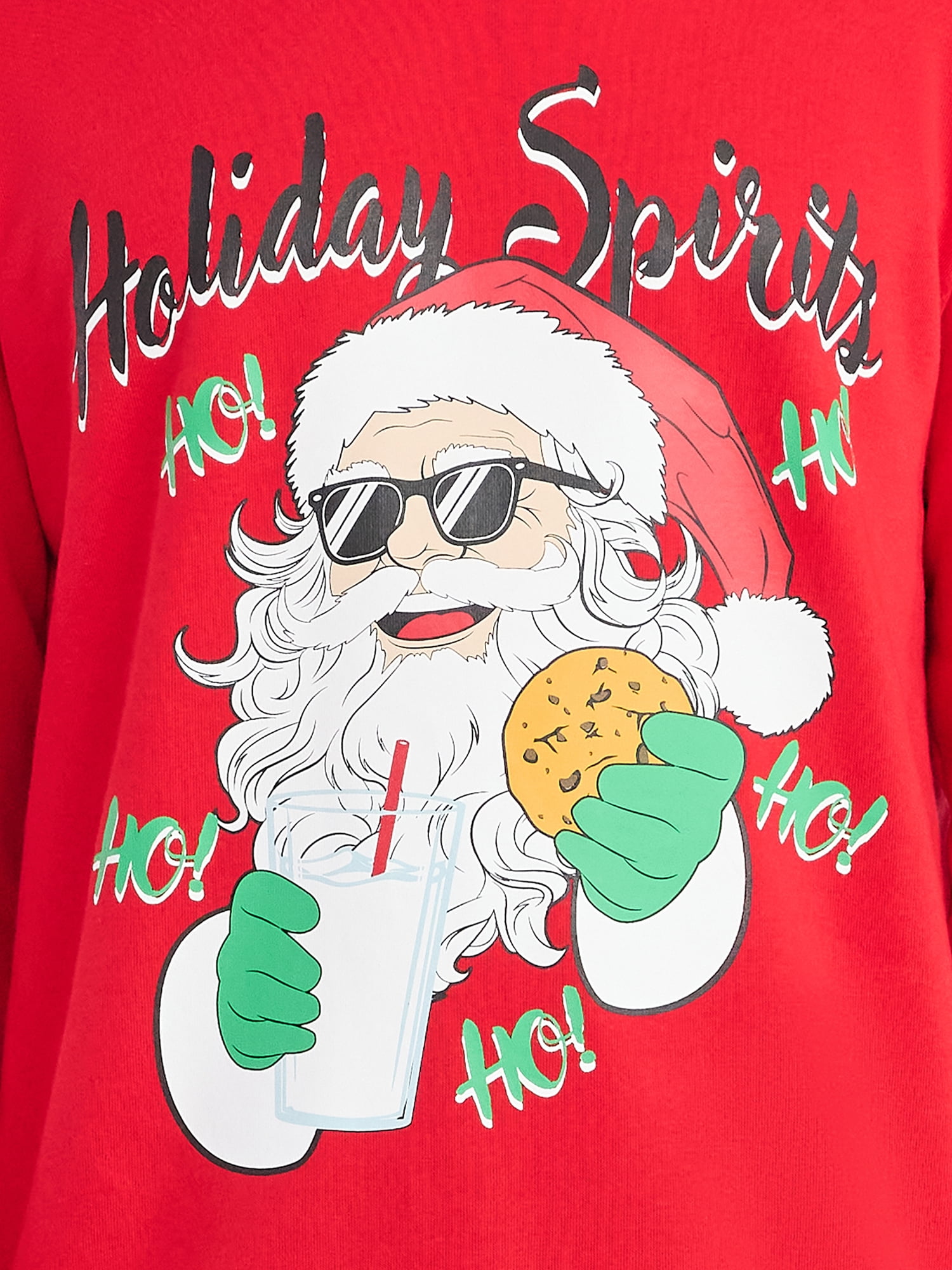 Mens & Big Men's Holiday Christmas Graphic Sweatshirt Holiday Spirits, Sizes S-3XL by Jolly Knits