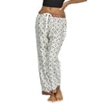 thumbnail image 2 of Up2date Fashion's Women's Satin Lounge Pants / Pajama Bottoms / Sleep Pants in Various Prints, 2 of 2