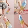 thumbnail image 6 of Water Bottles 30oz Motivational Water Bottle with Time Marker for Women Men Insulated Water Bottle for Outdoor Sport(Blue Yellow Pink), 6 of 7