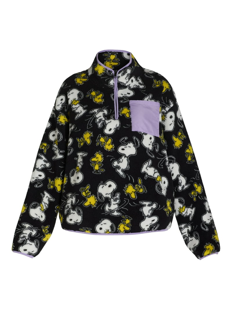 SNOOPY  Peanuts Snoopy Fleece Pullover - women's Sweatshirt - Walmart.com
