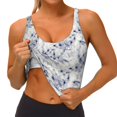 thumbnail image 3 of Fuzoiu Indigo Tie Dye Print Women's Sports Vest,U-Back Sports Tank,Gym Vests,Athletic Sleeveless Shirts,Exercise Undershirts,Yoga, Gym, and Dance Wear-XX-Large, 3 of 8