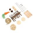 thumbnail image 1 of Rabbit Toys Set, Easy To Clean Teeth Grinding Pine Hamster Chew Toys Set Safe Interactive Multifunctional  for Garden for Balcony, 1 of 7