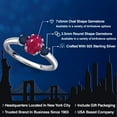 thumbnail image 2 of Gem Stone King 925 Sterling Silver Red Ruby and Blue Sapphire Engagement Ring for Women | 1.44 Cttw | Oval 7X5MM | Gemstone July Birthstone | Size 9, 2 of 6
