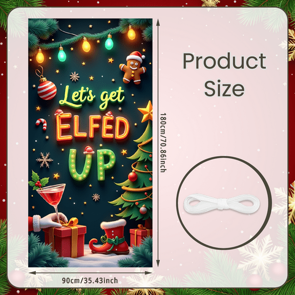 Colorful Design Christmas Banner Festive Decoration Holiday Backdrop Creative Artwork Party Atmosphere Graphic for Christmas Party Home Decoration Holiday Event