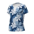 thumbnail image 2 of Naloa Flower Print T-Shirts Short Sleeve V Neck Tees for Women Fashion Tops Trendy Lightweight Soft Casual Summer Outfits Clothes, 2 of 5