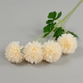 thumbnail image 5 of 1Pc Simulation Flower Delicate DIY 4 Heads Artificial Home Decor Fake Ball Chrysanthemum for Wedding Green Faux Silk Flowe, 5 of 8