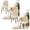 A187 D 7.9" 2Pack, variant on 2Pcs Modern Dining Chair Covers Printed Shell Chair Cover Lounge Armless Chair Cover Stretchable Slipcovers For Kitchen, Office, Dining Room And Living Room