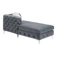 thumbnail image 4 of U-Shaped Sofa, U-Sectional Velvet Tufted Cushion Couch for Gorgeous Living Room, LAF & RAF Chaise Armless Loveseat, Modular Sectional Sofa with Velvet Fabric Modular, Grey, 4 of 7