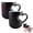 2*PCS, variant on Heart-Shaped Color Changing Ceramic Mug with Handle, Heat Sensitive Magic Coffee Cup Reveals Surprise Design with Hot Drinks, Romantic Gift for Couples