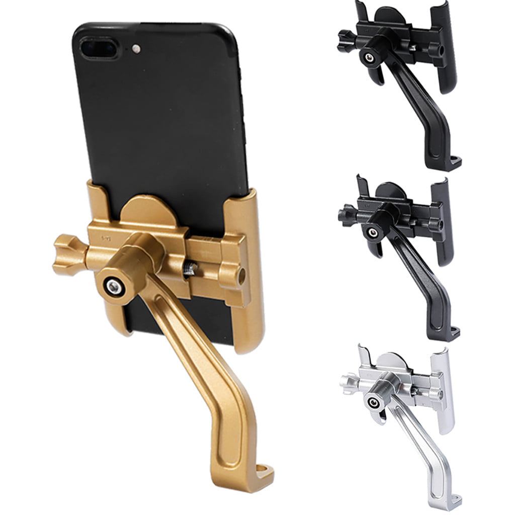 Rosymity Mobile Phone Holder Stand for Bicycles and Motorcycles Adjustable Universal Fit 4-6.6 inches Phones refined Aluminum Alloy Motorcycle Phone Mount Anti Shake Metal Bike Phone Holder 