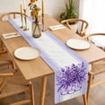 thumbnail image 3 of Eucalyptus Purple Table Runner - 108 Inch Long, Kitchen Dining Table Runner Dresser Scarves, Stripes Bottle Flower Cactus Plant Farmhouse Decor for Coffee Tables Wedding Party Banquet, 3 of 8