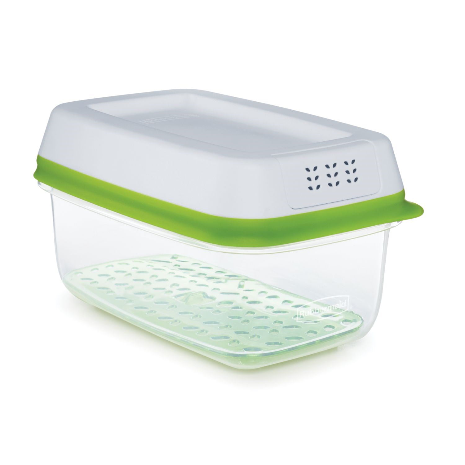Rubbermaid 4-Piece Produce Saver Containers for Refrigerator with Lids for  Food Storage, Dishwasher Safe, Clear/Green
