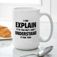 thumbnail image 6 of CafePress - Explain Understand Large Mug - 15 oz Ceramic Large White Novelty Mug, 6 of 6