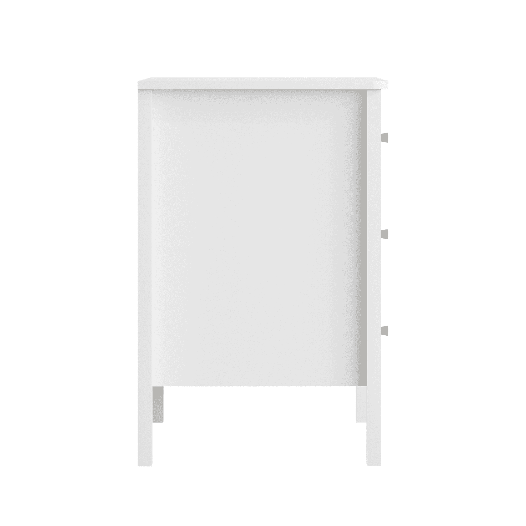 White 3 Drawer Dresser for Bedroom, Modern MDF Painted Chest of Drawers with Gold Knobs, Wooden Storage Cabinet for Kids, Nursery, Living Room or Entryway