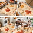 thumbnail image 6 of Thanksgiving Fall Area Rug 3x5 FT, Non Slip Entryway Bedside Carpet, Watercolor Orange Maple Leaves Plants Washable Soft Floor Carpet Indoor Mat Non-Shedding Throw Rug for Dorm Kitchen Home Office, 6 of 9