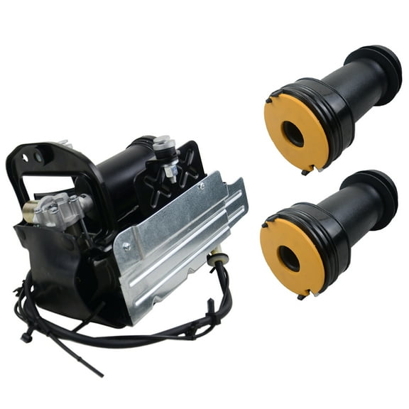 GELUOXI 2 Rear Air Suspension Spring and 1 Air Suspension Compressor for Cadillac XTS Sedan 2013-19