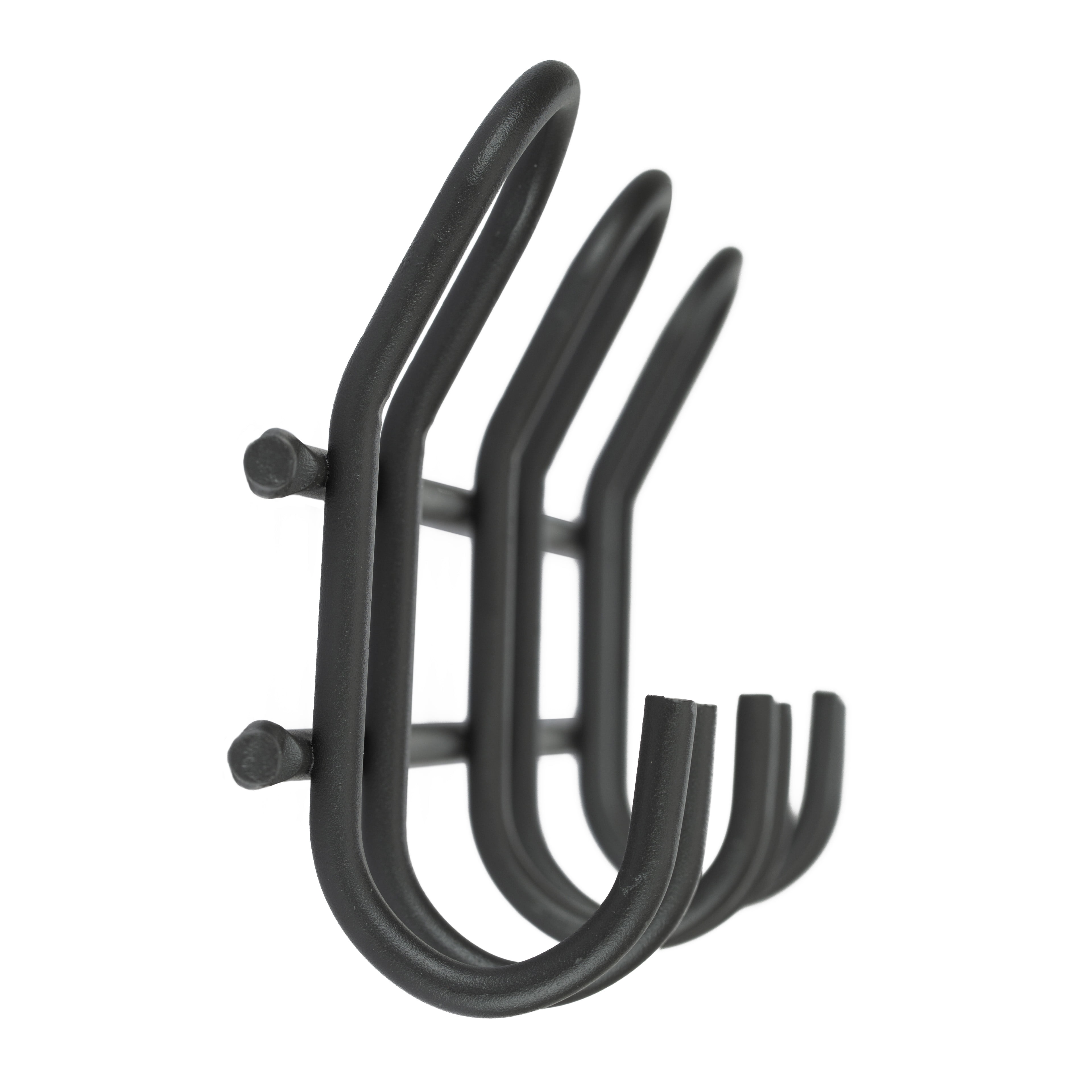 Everline Multi - Alloy Steel Functional Steel Over The Door Hook Hanger  Organizer/Wall Hook Rack - Black (7 Hook)