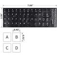 thumbnail image 2 of (French Keyboard Stickers) (4 Pack) Self-Adhesive Keyboard Stickers - Waterproof White Lettering with Black Background, 2 of 5