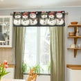 thumbnail image 3 of Yayeee Kitchen Valance Rod Pocket 54" x 18" Living Room Window Curtain, Red Snowmen, 3 of 6