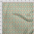 thumbnail image 4 of oneOone Rayon Green Fabric Ikat Sewing Fabric By The Yard Printed Diy Clothing Sewing Supplies 56 Inch Wide, 4 of 8