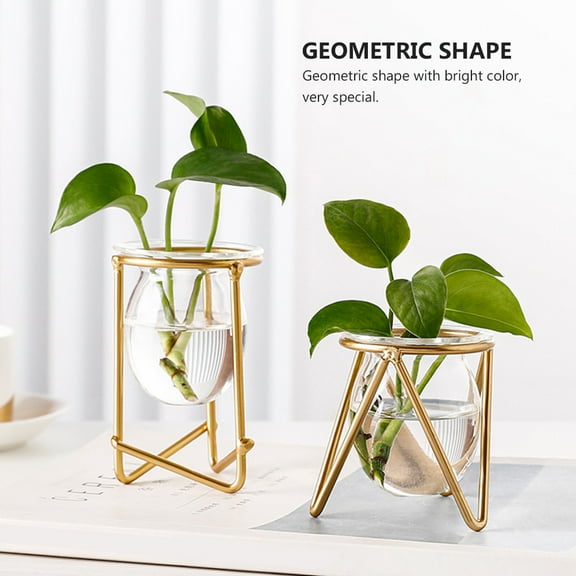 WHAMVOX Decorative Vase Vases White for Flowers Floral Office Golden