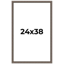 24x38 Frame Silver Real Wood Picture Frame Width 1.25 Inches | Interior Frame Depth 0.5 Inches |