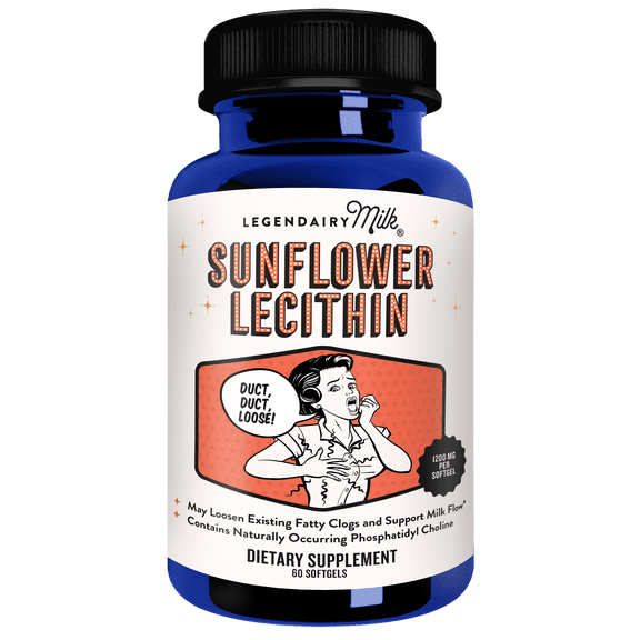 Legendairy Milk Sunflower Lecithin Softgels for Adults - Organic Dietary Supplement, 60 ct, 1 Bottle