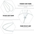 thumbnail image 3 of SHISUYAN 4pcs Lampshade Frame Cone Shape Wire Lamp Cover 80mm Metal Ring Support, 3 of 8