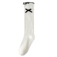 thumbnail image 2 of Girls Knee High Socks with Bows Soft Cotton, School Uniform Long Socks*1pc, 2 of 7