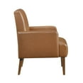 thumbnail image 3 of Lexicon Piers Faux leather Accent Chair in Matt brown, 3 of 7