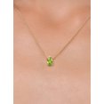 thumbnail image 3 of Gem Stone King 10K Yellow Gold Green Peridot Pendant Necklace for Women | 0.68 Cttw | Gemstone August Birthstone | Pear Shape 7X5MM | With 18 inch Chain, 3 of 6