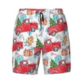 thumbnail image 5 of Rocae Watercolor Red Truck And Fir Tree for Men's Swim Trunks Quick Dry With Two Side Pockets and One Lined Patch PocketX-Large, 5 of 9