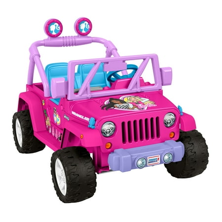 Power Wheels Barbie Jeep Wrangler Ride-on, 12V, Max Speed: 5 mph