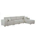 thumbnail image 5 of Ermont Sofa with Reversible Chaise in Beige Linen, 5 of 5