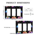 thumbnail image 3 of Glowing Leaf Switch Cover Decorative Wall Plate 3-Gang Standard Size, 3 of 5