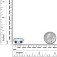 thumbnail image 6 of Gem Stone King 925 Sterling Silver Sky Blue Aquamarine and Blue Created Sapphire Engagement Ring for Women | 1.95 Cttw | Round 6MM | Gemstone March Birthstone | Size 8, 6 of 6