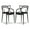 Black, variant on Aron Living Monte 18" Mid-Century Plastic Dining Chairs in Clear (Set of 2)